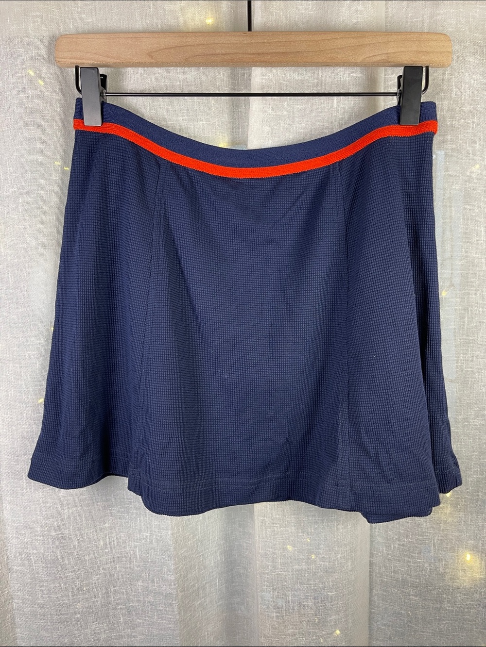 Tail Navy Circle Skirt with Bright Red Waistband
